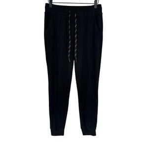 Marc New York Black Joggers Drawstring Elastic Waist Ribbed Casual Stretch S